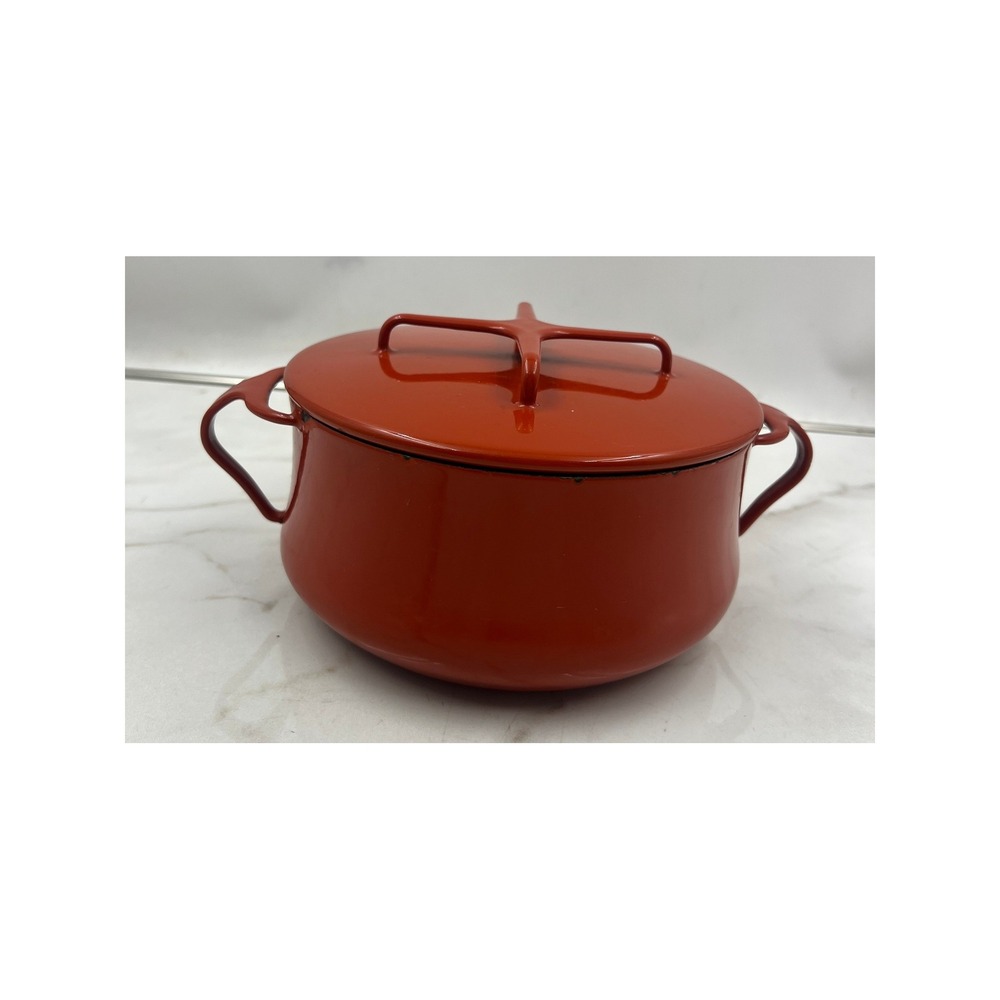 Dansk Kobenstyle Red Enamel 2 Qt Casserole Dish with Lid Jens Quistgaard MCM